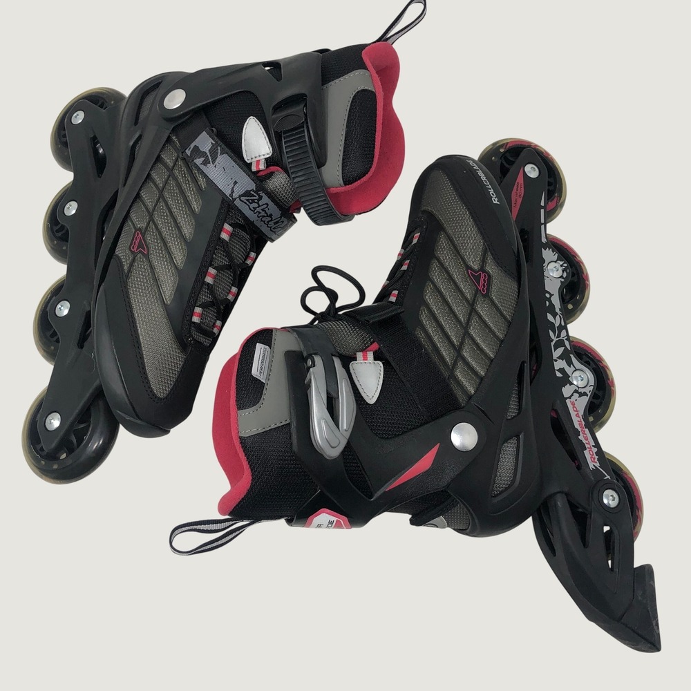 Rollerblade Zetrablade Inline Skates Womens 9 Black Pink 80mm SG5 Activewear